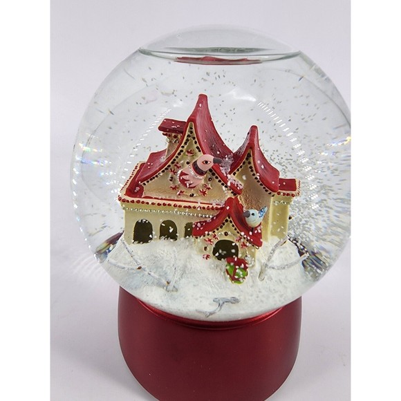 Nordstrom Holiday Christmas Snow Globe 2009  House That Lights Up With Birds - Picture 5 of 8